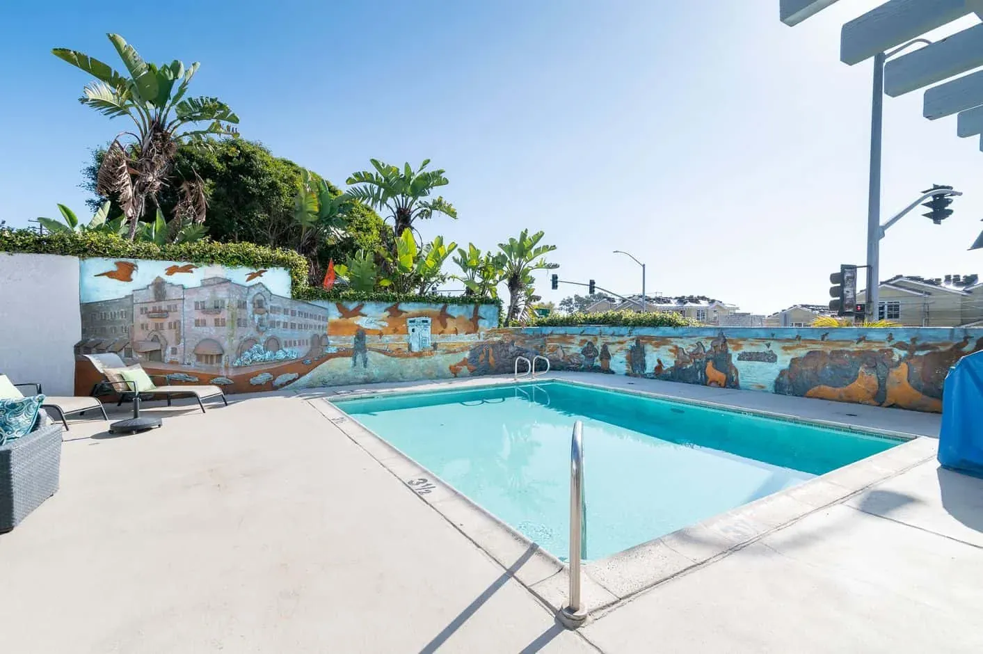 The poolside event space at Costa Art Hotel
