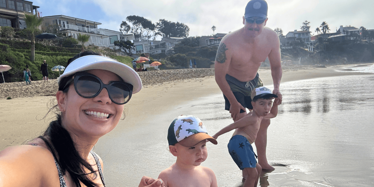 Family at Crescent Bay Beach